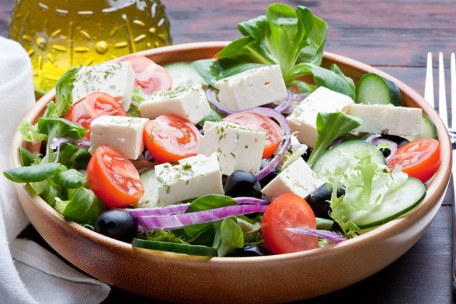 Greek food: Greek village salad